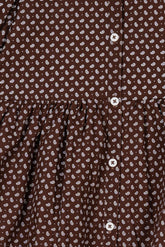 Brown Girl's Printed Top